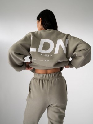 Blakely LDN Womens Oversized Jumper Olijfgroen | CGBTN-2610