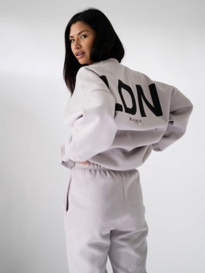 Blakely LDN Womens Oversized Jumper Stone | SWXCH-1824