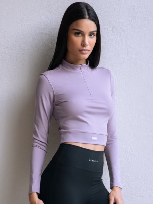 Blakely Layla 1/4 Zip Top Roze | PNLES-8057