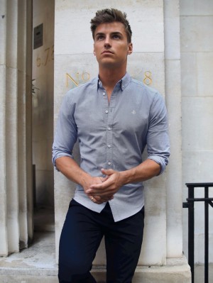 Blakely Lisbon Shirt Grijs | HMBXU-2539