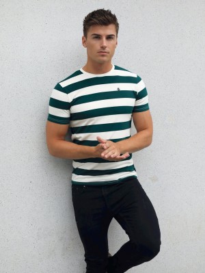 Blakely Loano Stripe T-Shirt Groen | IJMVA-2698