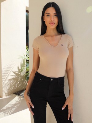 Blakely Lyla Bodysuit Tan | GYMAO-1605