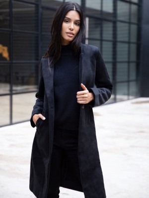 Blakely Mabel Tailored Longline Coat Zwart | QINXV-5307