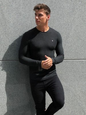 Blakely Mason Knit Jumper Charcoal | SUYRZ-6980
