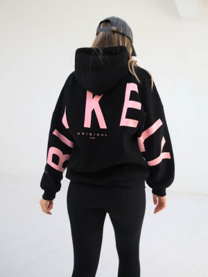 Blakely Members Isabel Oversized Hoodie Zwart Roze | TLOZJ-3759