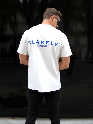 Blakely Members Relaxed T-Shirt Wit | UPYSA-1327