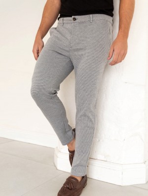Blakely Midar Check Chinos Lichtgrijs | VDICW-0965