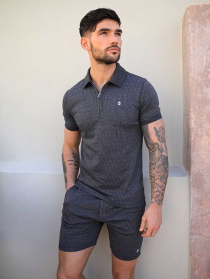 Blakely Midar Check Polo Shirt Donkergrijs | YKZEG-9614
