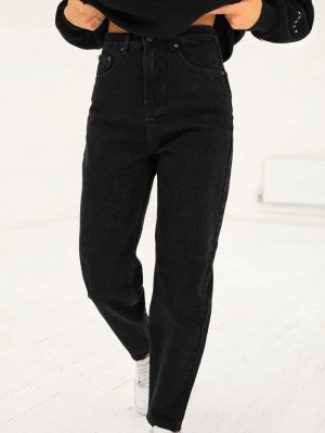Blakely Mom Jeans Zwart | NUBWD-4391