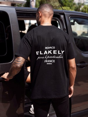 Blakely Monaco Relaxed T-Shirt Zwart | OSAWD-1253