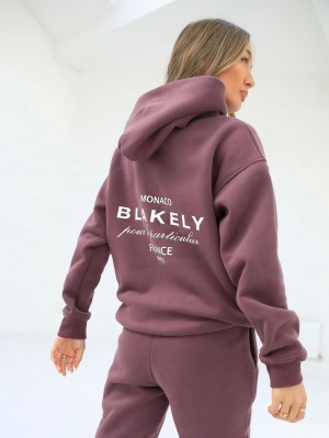 Blakely Monaco Women's Relaxed Hoodie Bordeaux | XOQYJ-8450