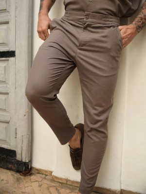 Blakely Nador Linen-Blend Trousers Bruin | WIROS-7986