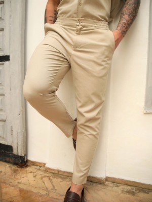 Blakely Nador Linen-Blend Trousers Tan | WIQZC-6518