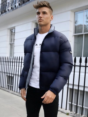 Blakely Niagara Reversible Coat Navy/Blue | ZAYJI-3407
