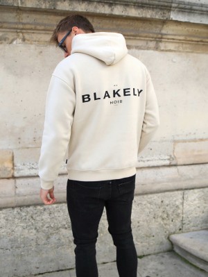 Blakely Noir II Relaxed Hoodie Bone | PKQVX-3142