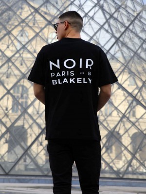 Blakely Noir Relaxed T-Shirt Zwart | QNORV-0572