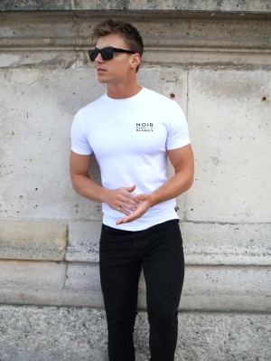 Blakely Noir Slim T-Shirt Wit | HDRZA-5218