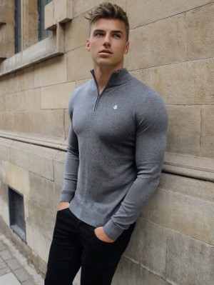 Blakely Oxbridge Jumper Charcoal | JFXHT-9214