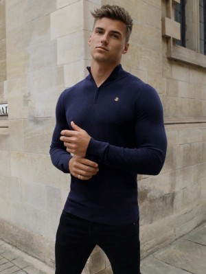 Blakely Oxbridge Jumper Donkerblauw | RFWET-4072