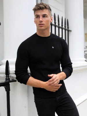 Blakely Oxley Knit Jumper Zwart | NGLPM-4079