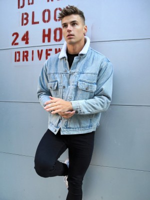 Blakely Raleigh Denim Jacket Lichtblauw | PICYF-6574