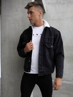 Blakely Raleigh Denim Jacket Zwart | DSORK-8247