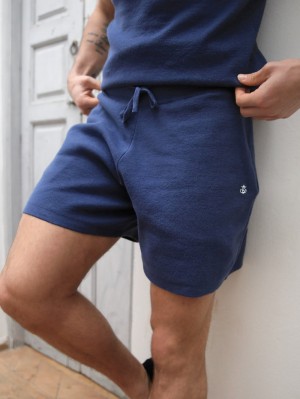 Blakely Riad Gebreid Shorts Blauw | PFOEV-8135