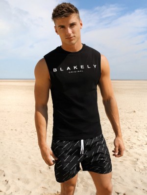 Blakely Roca Beach Mouwloos Tee Zwart | FLEWM-3461