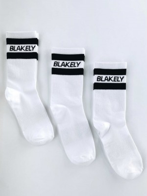 Blakely Signature Socks 3 Pack Wit | KADYR-9028