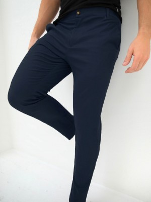 Blakely Sloane Stretch Fit Chinos Donkerblauw | GOQHF-1467