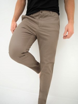 Blakely Sloane Stretch Fit Chinos Lichtbruin | AYMDW-9081