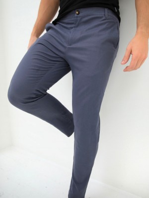 Blakely Sloane Stretch Fit Chinos Lichtblauw | IVMWQ-4920