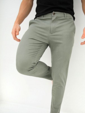 Blakely Sloane Stretch Fit Chinos Lichtgroen | YEZSJ-9148