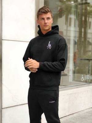 Blakely Sports Club Relaxed Hoodie Zwart | IUKSL-6359