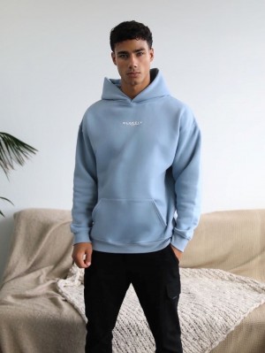 Blakely Statement Relaxed Hoodie Blauw | KXLED-5780