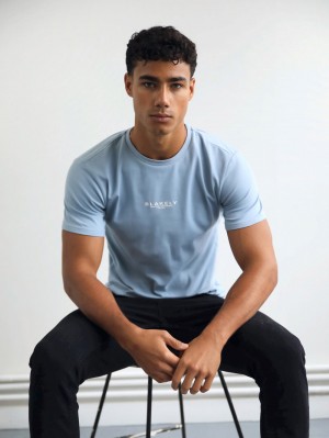 Blakely Statement T-Shirt Blauw | GHUDK-4083