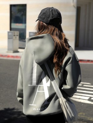 Blakely Studio Relaxed Hoodie Olijfgroen | URAGQ-3841