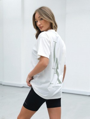 Blakely Studio Relaxed T-Shirt Ivory | PIXFB-3286