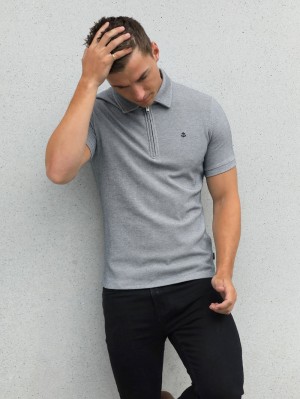 Blakely Toulon Textured Polo Grijs | GQPKJ-5731
