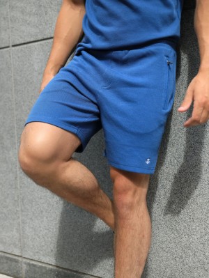 Blakely Toulon Textured Shorts Blauw | YPZQV-0849