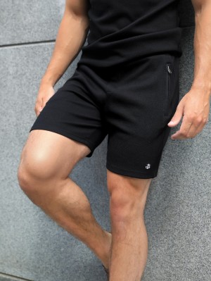 Blakely Toulon Textured Shorts Zwart | VFBUG-6950