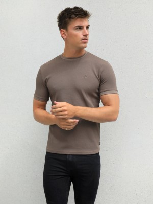 Blakely Toulon Textured T-Shirt Bruin | HGWEI-5692