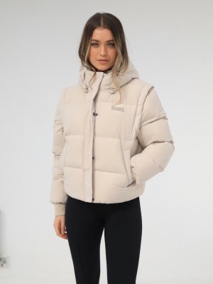 Blakely Ultimate Women's Puffer Coat Chalk | LGCZP-5261