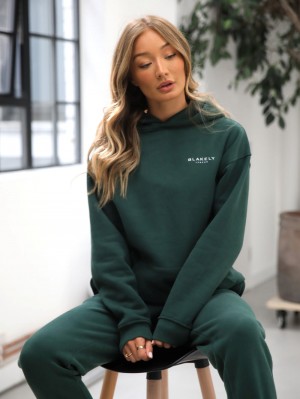 Blakely Universal Women's Relaxed Hoodie Donkergroen | HONXD-6850