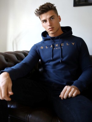 Blakely Vatolla Hoodie Donkerblauw | IKSTP-4629