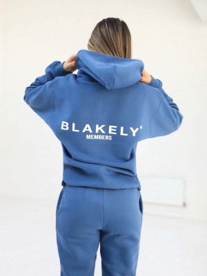 Blakely Women's Members Relaxed Hoodie Blauw | IRPUB-8702