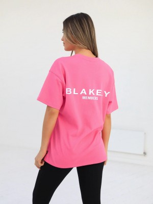 Blakely Womens Members Relaxed T-Shirt Roze | RKTID-7259