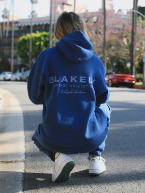 Blakely Women's Sports Club Relaxed Hoodie Blauw | FZYOJ-7248