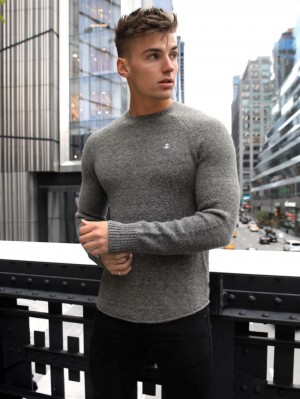 Blakely Yardley Knit Jumper Charcoal | ZPEAU-3079